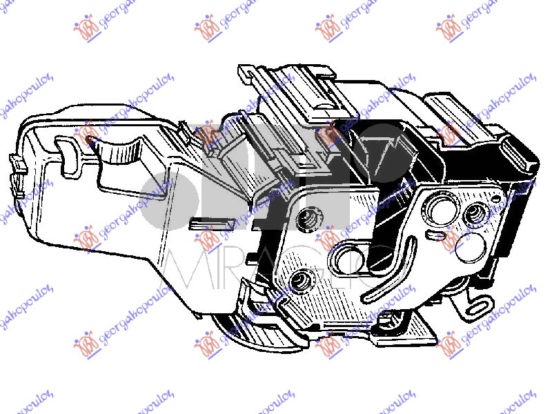 FRONT DOOR LOCK CENTRAL LOCK-ANTITHEFT (6pins)