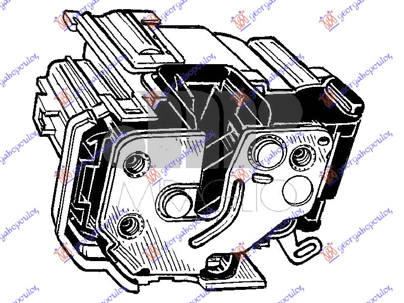 REAR DOOR LOCK CENTRAL LOCK-ANTITHEFT (6pins)