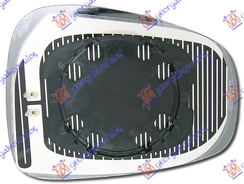 DOOR MIRROR GLASS BLUE HEATED (ASPHERICAL GLASS)