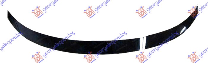 TRUNK LID MOULDING REAR UPPER BLACK POLISHED