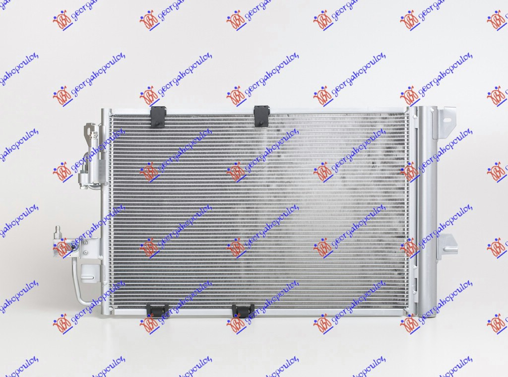 Condensator AC assy (2002-2004) (555x382x16) (HOSE - FILTER OPPOSITE SIDE)