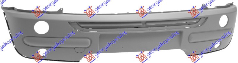 FRONT BUMPER PRIMED (W/O MOULDING HOLES) -2004 (A QUALITY)