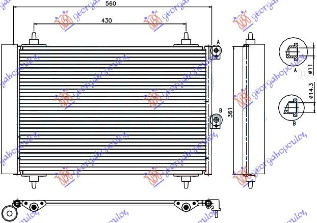 CONDENSER 1.6 HDi (520x360x17)