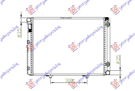 RADIATOR 1.8-2.0-2.3 PETROL MANUAL/AUTOMATIC+AC (575x450)