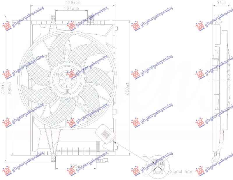 COOLING FAN PETROL-DIESEL (600W)