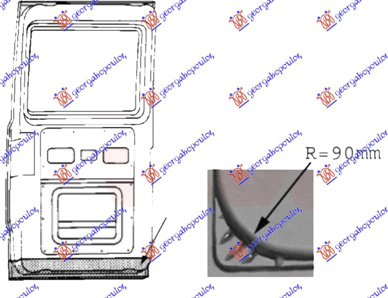 REAR DOOR BOTTOM