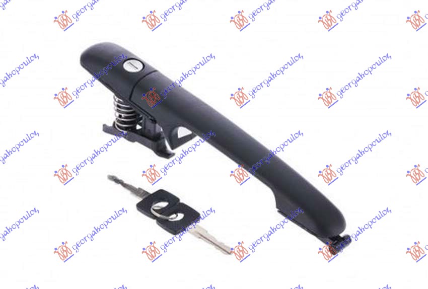 SLIDING DOOR HANDLE OUTER (W/CYLINDER & 2 KEYS)