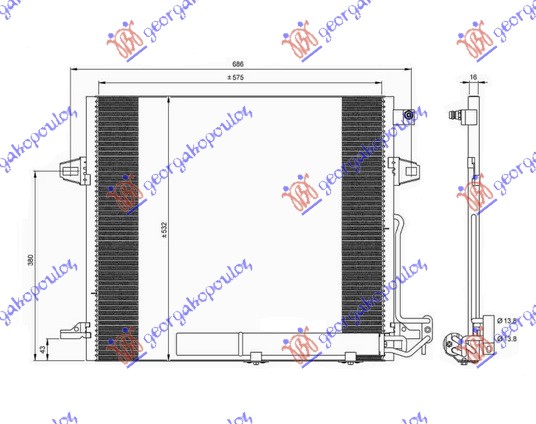 CONDENSER (587x528x18) AUTOMATIC
