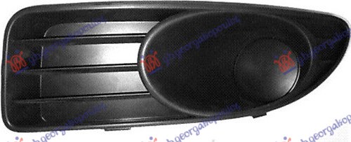 FRONT BUMPER GRILLE BLACK (W/O FOG LAMP HOLE)