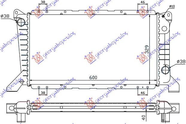 RADIATOR 2.5 DIESEL - A/C (600x330)