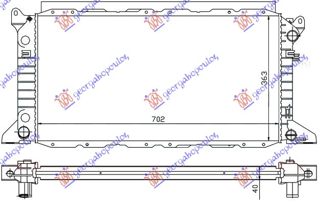 RADIATOR 2.0 PETROL (+AC) (70x36x42)