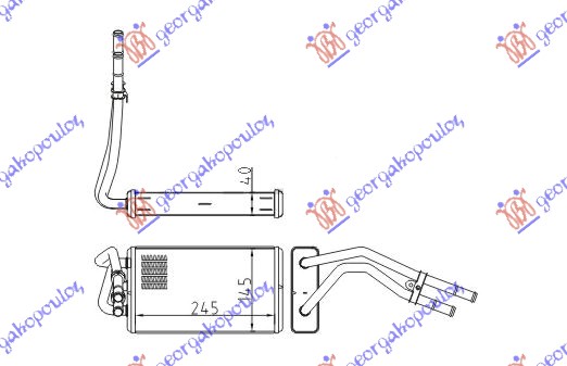 HEATER RADIATOR (245x152)