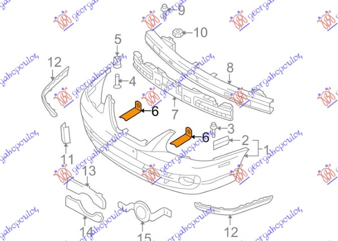 FRONT BUMPER SIDE STAY (ORIGINAL)