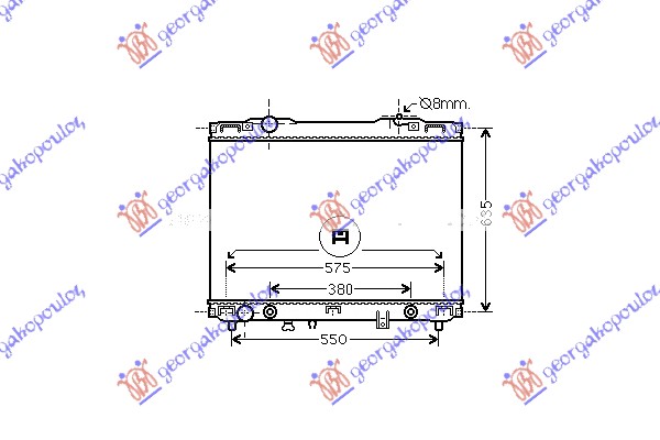 RADIATOR 2.4-3.5 PETROL +/- A/C AUTOMATIC (578x628) TUBE 8mm DOOWON TYPE