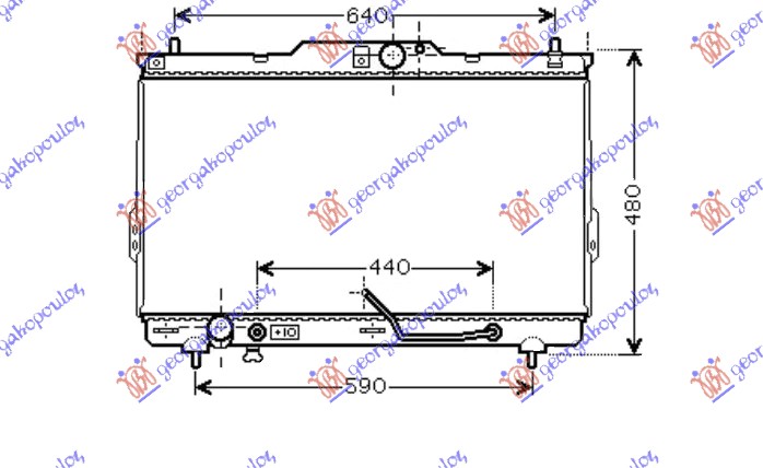 RADIATOR 2.0 CRDI +/- A/C AUTOMATIC (726x392)TUBE 8MM