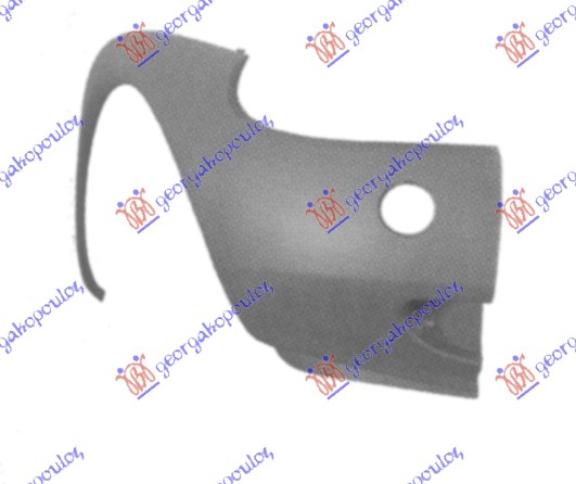 FRONT BUMPER END BLACK -2003