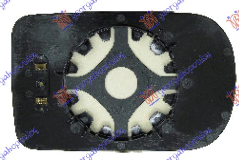 DOOR MIRROR GLASS BLUE HEATED (ASPHERICAL GLASS)