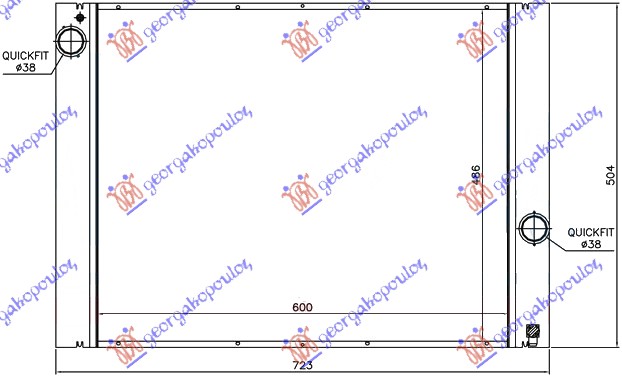 RADIATOR ALL MODELS PETROL MANUAL (620x490) (MAHLE PREMIUM LINE)