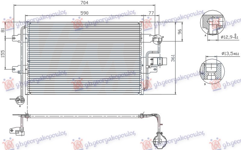 CONDENSER 1.9 DIESEL TDI (582x353x20)
