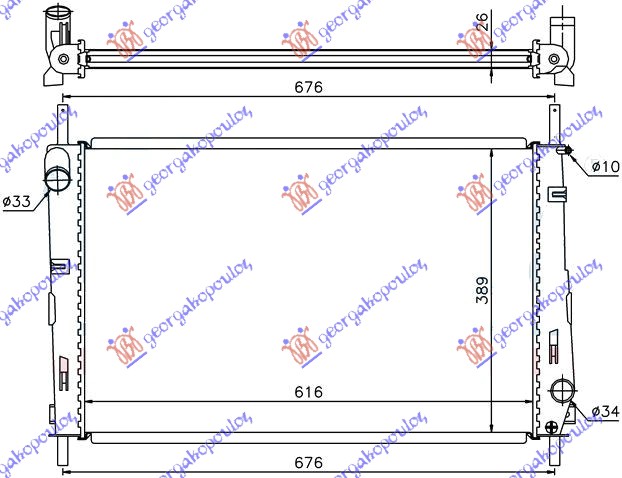 Radiator 2.5 benzină + A/C (620x395)