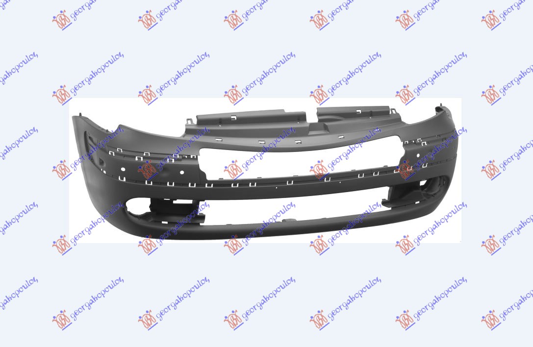 FRONT BUMPER PRIMED W/HOLES 2004- (A QUALITY)