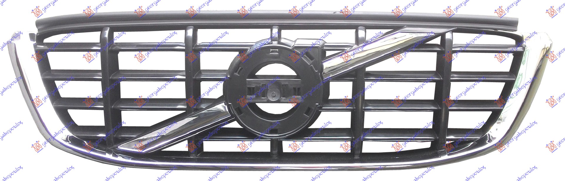 GRILLE COMPLETE W/CHROME MOULDING