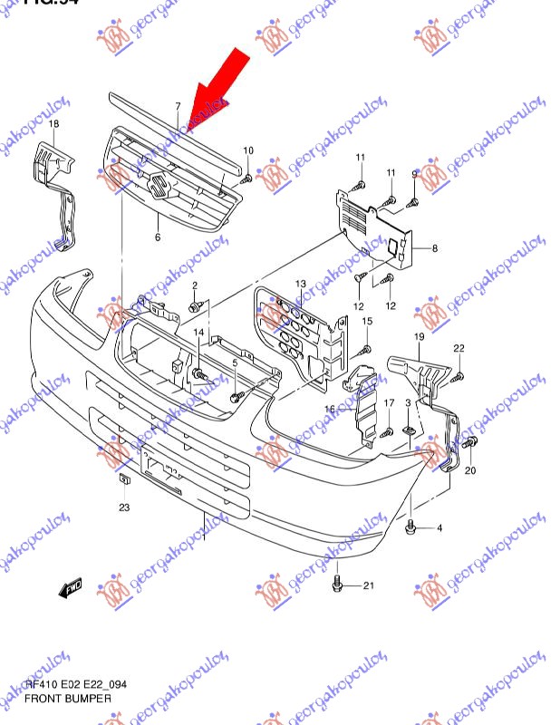 GRILLE MOULDING CHROME (ORIGINAL)