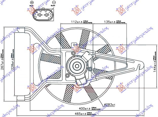 COOLING FAN (-A/C) PETROL
