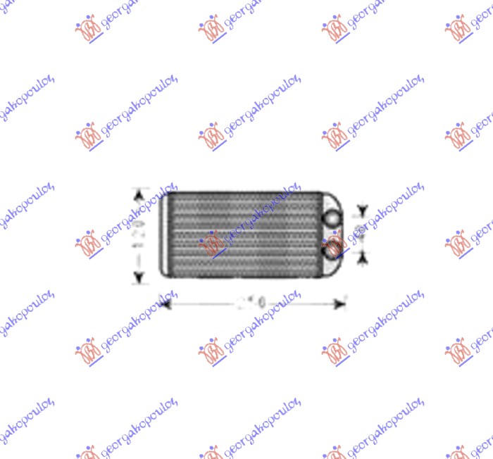 HEATER RADIATOR (200x117x26)