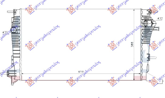 RADIATOR 2.0 TCE PETROL - 1.9-2.0 dCi DIESEL (650x390x26) (NRF)