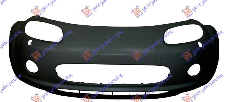 FRONT BUMPER PRIMED BLACK (W/WASHER HOLES)