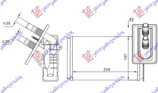 HEATER RADIATOR (234x157)