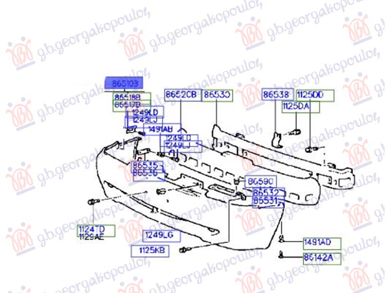FRONT BUMPER 97-98 (ORIGINAL)