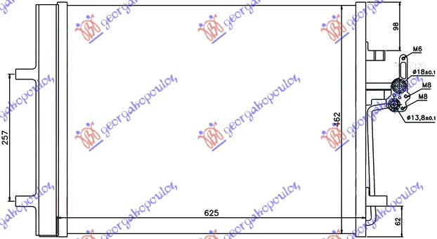 CONDENSER PETROL-DIESEL (590x47x16)