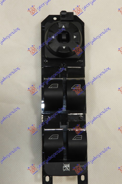 DOOR/MIRROR SWITCH FRONT (Black/Silver) (Quatern) (3pin)