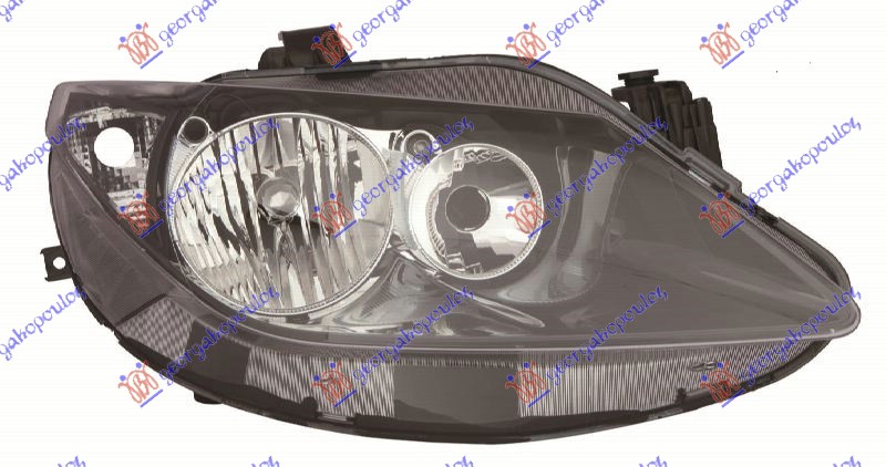 HEAD LAMP (TWIN REFLECTOR) BLACK (DEPO)