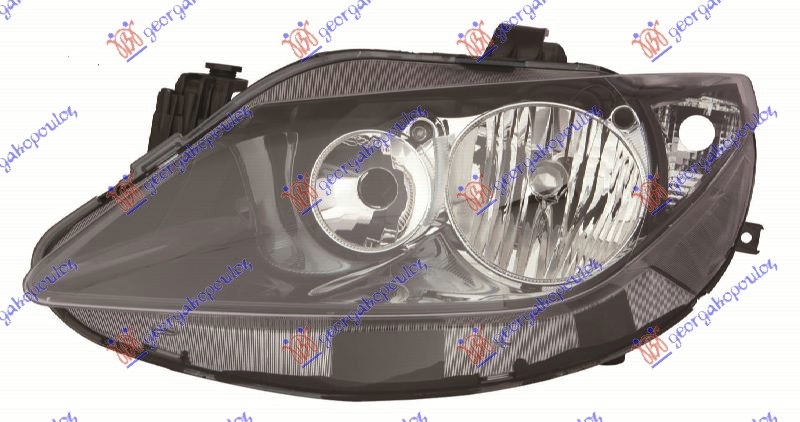 HEAD LAMP (TWIN REFLECTOR) BLACK (TYC)