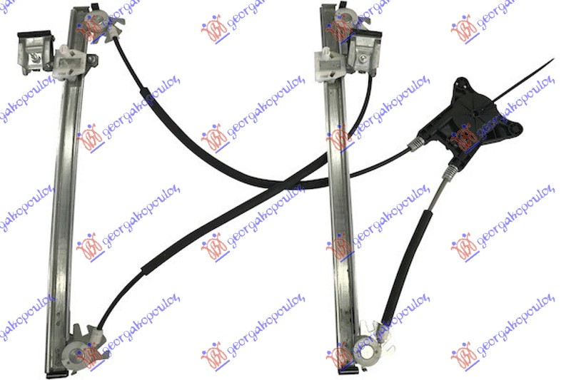 Macara geam față electrică 5D (fără motor)