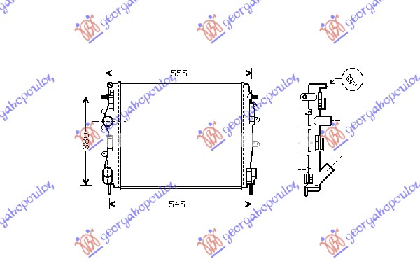 RADIATOR 1.5 DIESEL DCi (460x470)