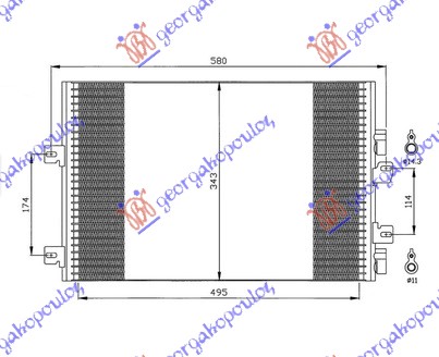 CONDENSER 1.5cc DIESEL (500x340) 2003-