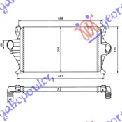 RADIATOR INTERCOOLER1.9 DIESEL. (580x360x34)