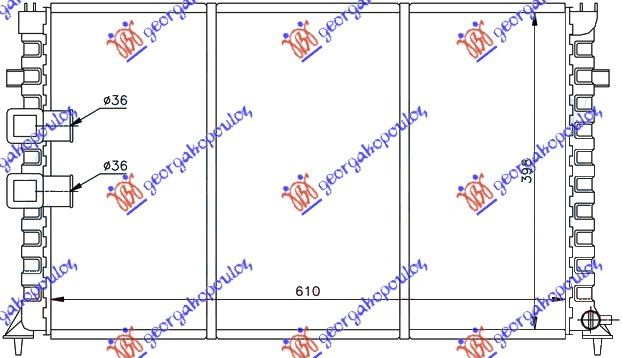 RADIATOR 3.0 PETROL - 2.1 DIESEL MANUAL (610x398)