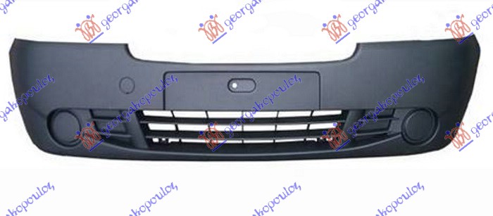FRONT BUMPER BLACK PRIMED (W/CUTTING MARKS FOR FOG LAMP HOLES)