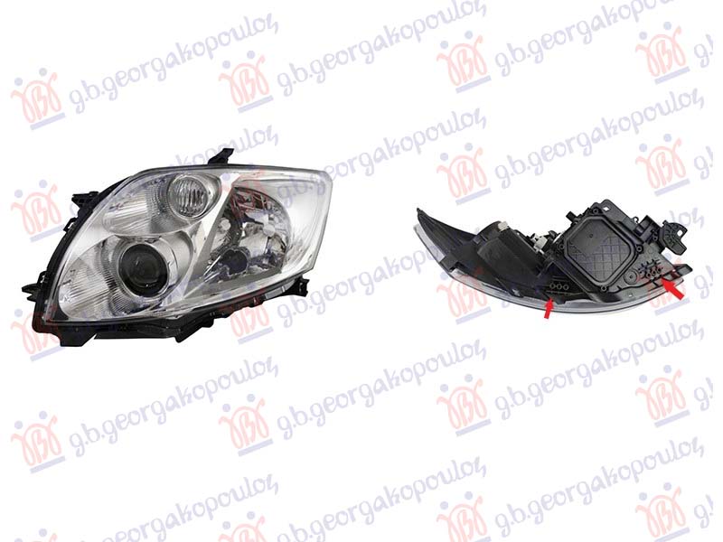 HEAD LAMP ELECTRICAL (CHROME) (IKI TYPE) (W/O MOTOR) (DEPO)