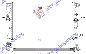 RADIATOR 2.0-2.2 D4D DIESEL MANUAL (665x380x26) (KOYO)