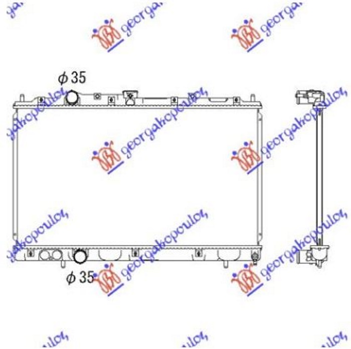 RADIATOR 1.3-1.4-1.5-1.6 PETROL (375x660) (KOYO)