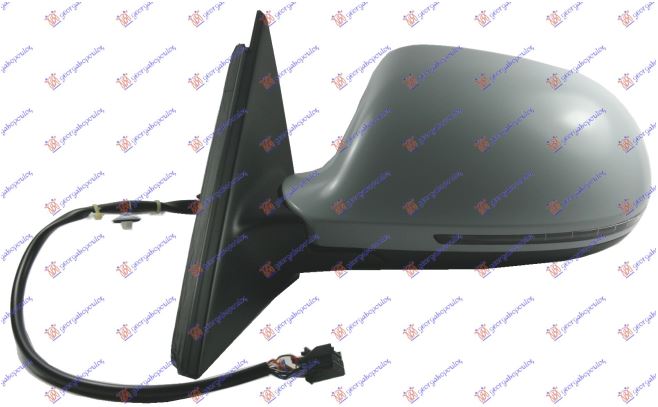 DOOR MIRROR ELECTRICAL HEATED PRIMED (W/SIDE LAMP) -2010 (6 PIN) (ASPHERICAL GLASS)