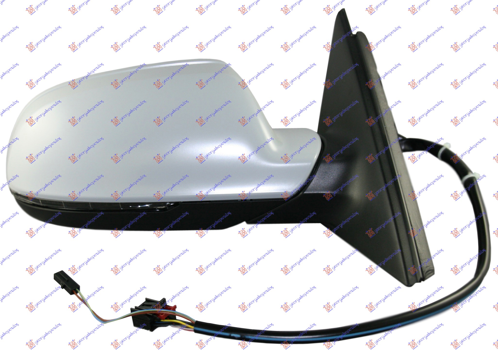 DOOR MIRROR ELECTRICAL HEATED FOLDABLE PRIMED (W/SIDE LAMP & MEMORY) 2010- (ASPHERICAL GLASS)