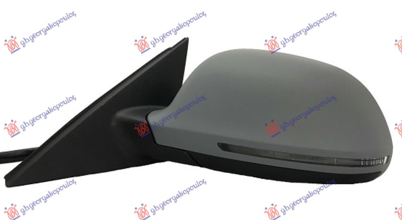 DOOR MIRROR ELECTRIC HEATED FOLDABLE W/MEMORY PRIMED (W/S. LAMP & BLIS)-10 (14+2 PIN) (ASPHERICAL GLASS)