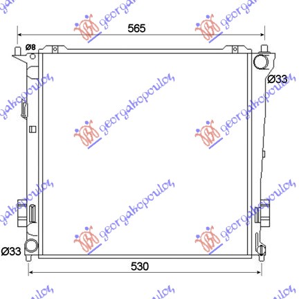 RADIATOR 1.6 CRDi DIESEL MANUAL (450X440X16)